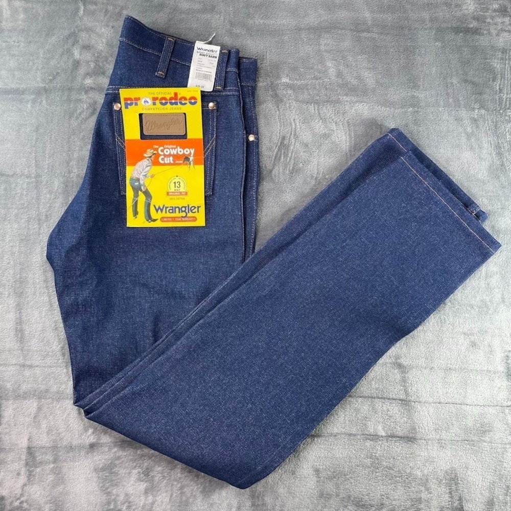 Wrangler Jeans Mens Cowboy Cut Pro Rodeo 13MWZ Blue Denim Original Fit 30x36
